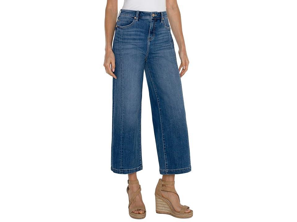 Liverpool Los Angeles Stride Hight Rise Wide Leg with Seam Detail Eco Denim (Newcastle) Women's Jeans Product Image