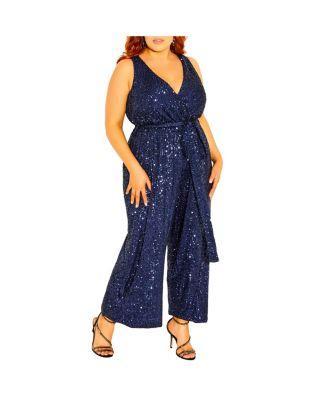 Plus Size Dazzling Wide leg Jumpsuit Product Image