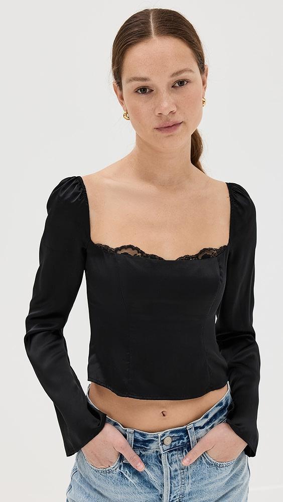 Reformation Rita Silk Top | Shopbop Product Image