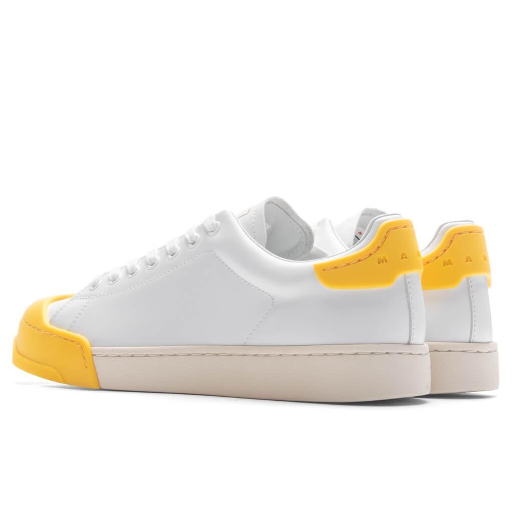 Leather Sneakers - Lily White/Yellow Male Product Image