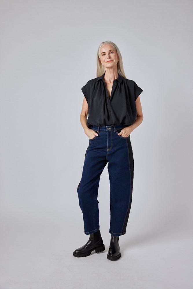 The Winning Combo Denim Barrel Leg Pant Product Image