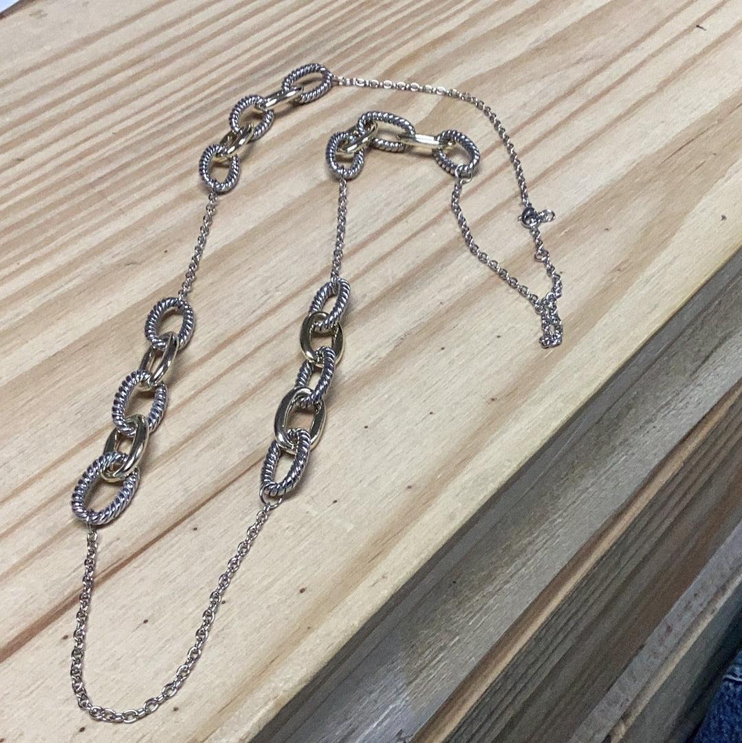 Two Toned Chain Link Necklace Product Image