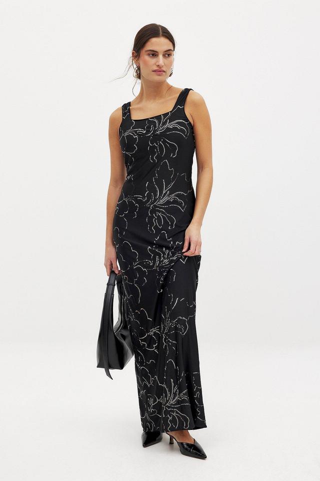 Pattern Sequin Maxi Dress Product Image