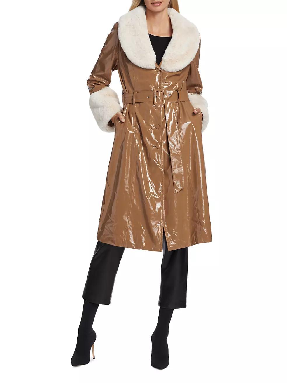 Rosewood Vegan Leather Trench Coat product image