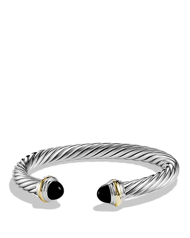 David Yurman Cable Classics Bracelet with Black Onyx and Gold Product Image