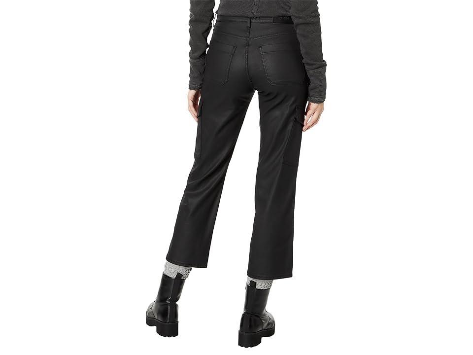 7 For All Mankind Logan Coated High Waist Ankle Straight Leg Cargo Pants Product Image