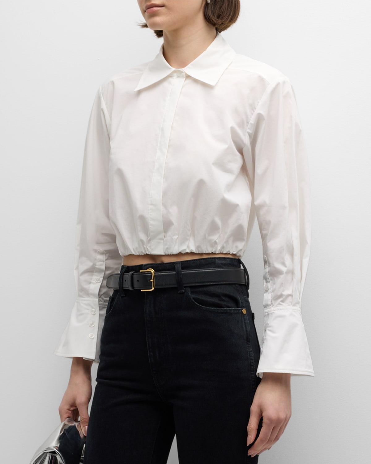 Womens Blythe Poplin Crop Shirt product image