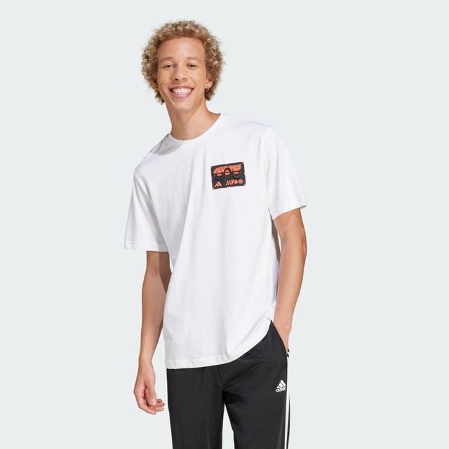 adidas Utility Graphic Tee White S Mens Product Image