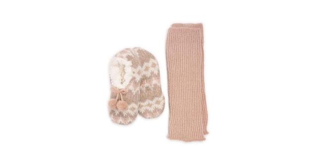 Womens MUK LUKS Ballerina Slippers and Leg Warmer Set Product Image