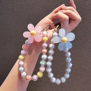 Floral Resin Bead Phone Strap Product Image