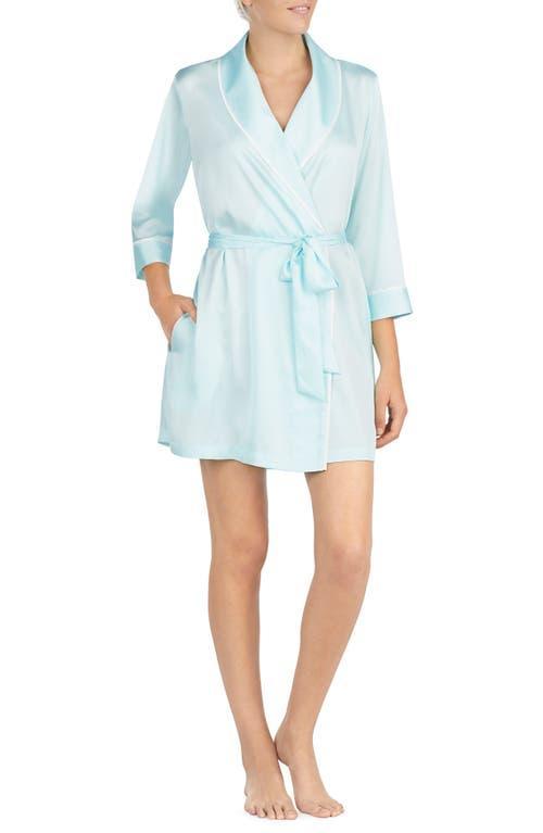 Womens 3/4 Short Sleeve Satin Shawl Collar Robe Product Image