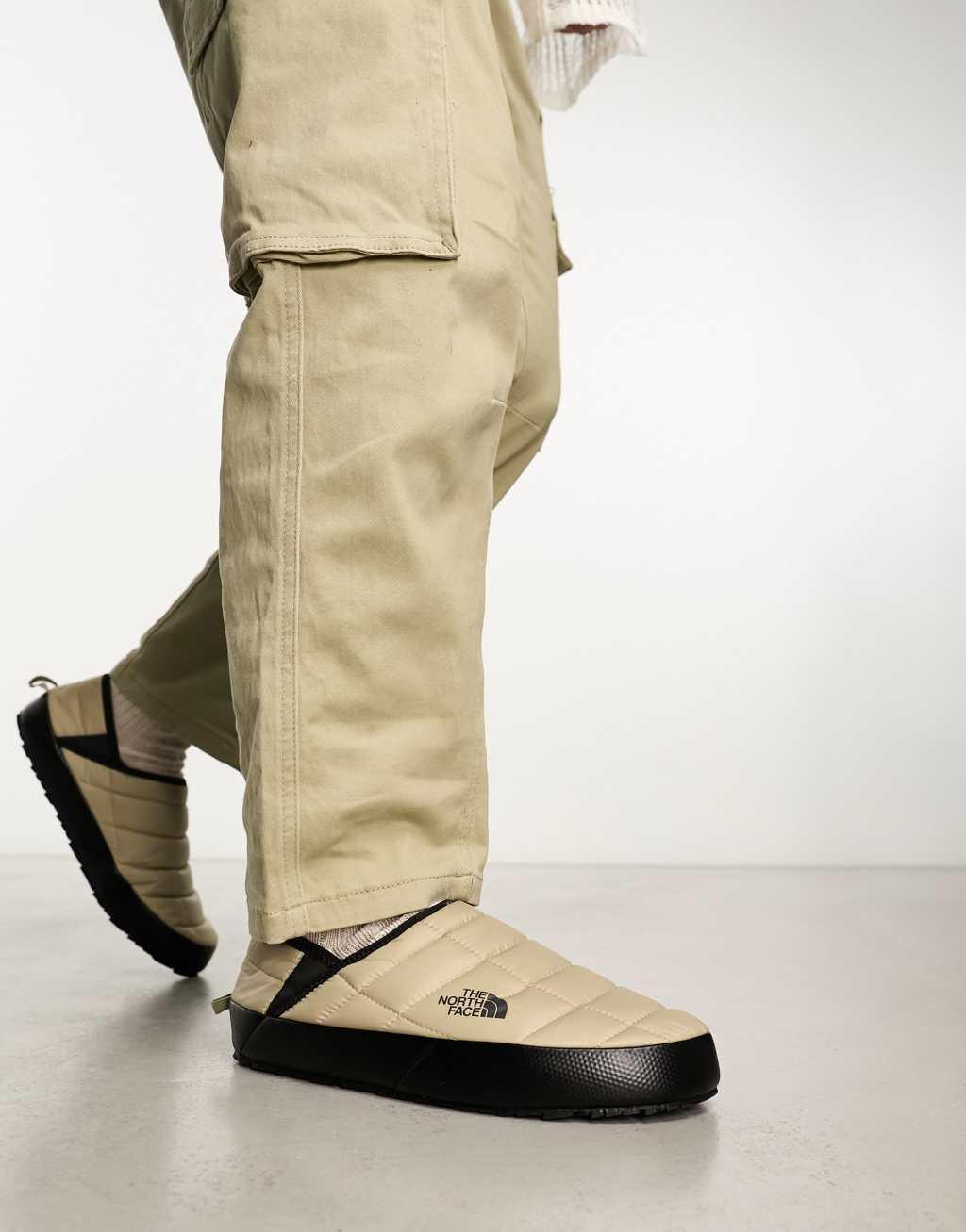 The North Face Thermoball insulated traction mules in stone and black Product Image