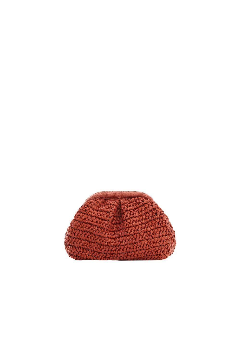 MANGO - Rattan clutch bag - One size - Women Product Image