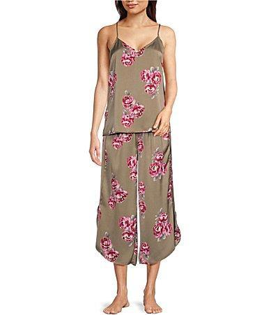 Splendid Womens 2-Pc. Printed Cropped Pajamas Set Product Image