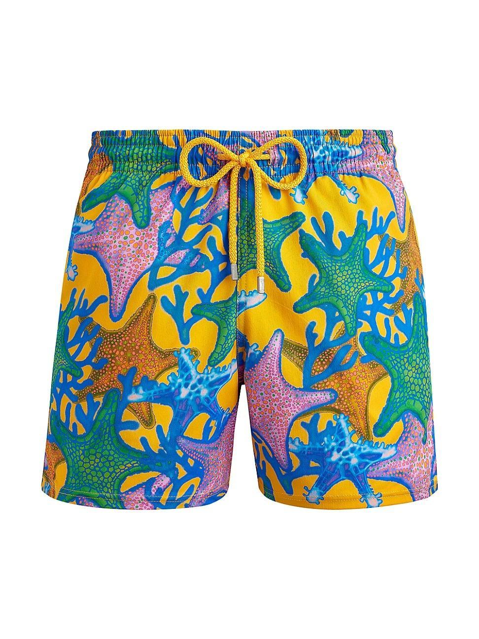 Mens Glowed Star Graphic Swim Trunks Product Image