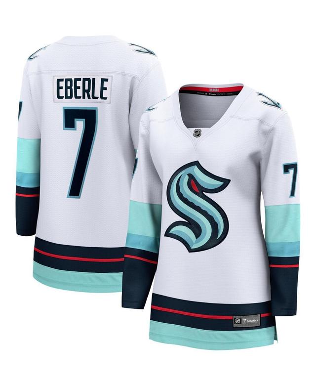 Womens Fanatics Branded Jordan Eberle White Seattle Kraken Away Premier Breakaway Player Jersey Product Image