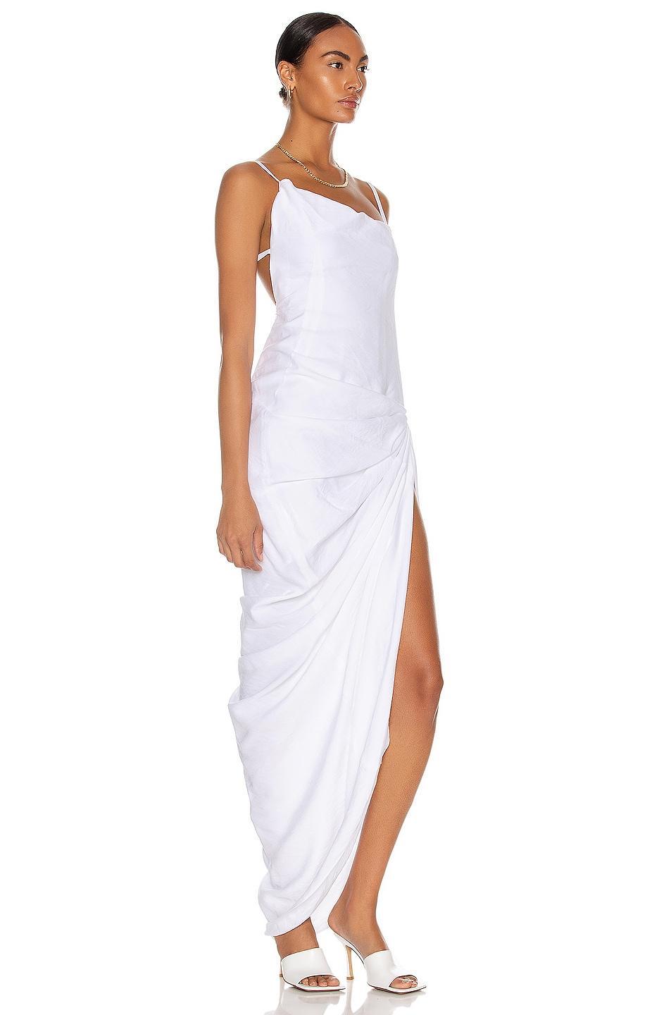 Jacquemus La Robe Saudade Asymmetric Maxi Dress Product Image