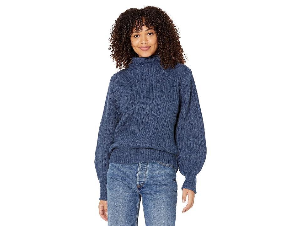 Madewell Loretto Mockneck Pullover Sweater (Heather Blueberry) Women's Sweater Product Image