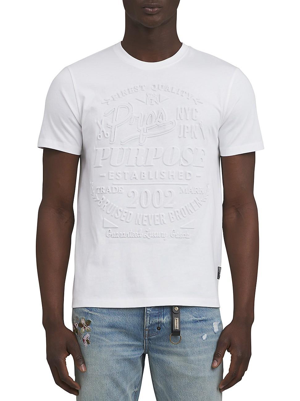 Mens Gallicia Embossed Cotton T-Shirt Product Image