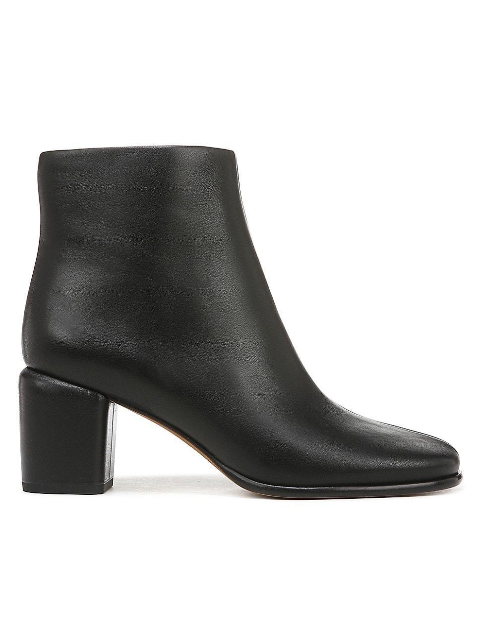 Vince Womens Maggie Zip Up Block Heel Booties Product Image