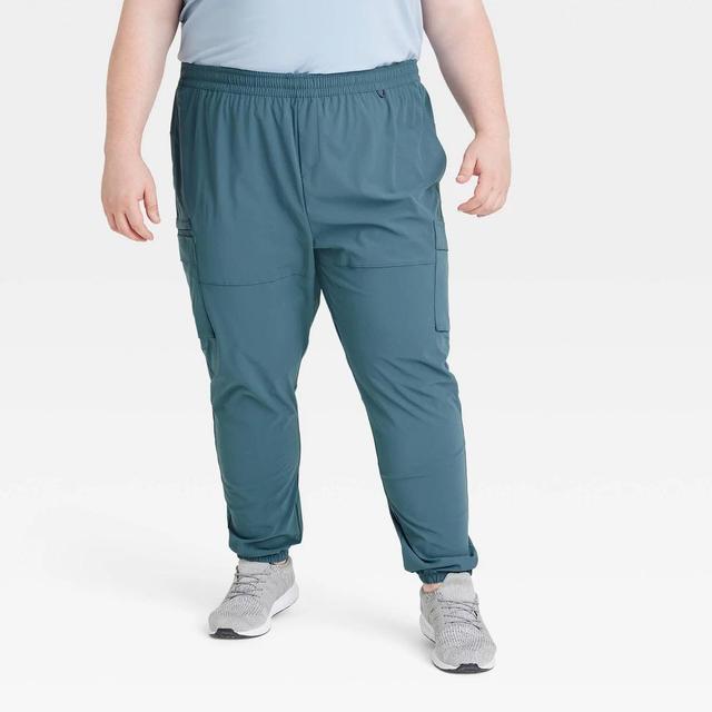 Mens Big Utility Cargo Jogger Pants - All In Motion Afternoon Blue 2XL Product Image