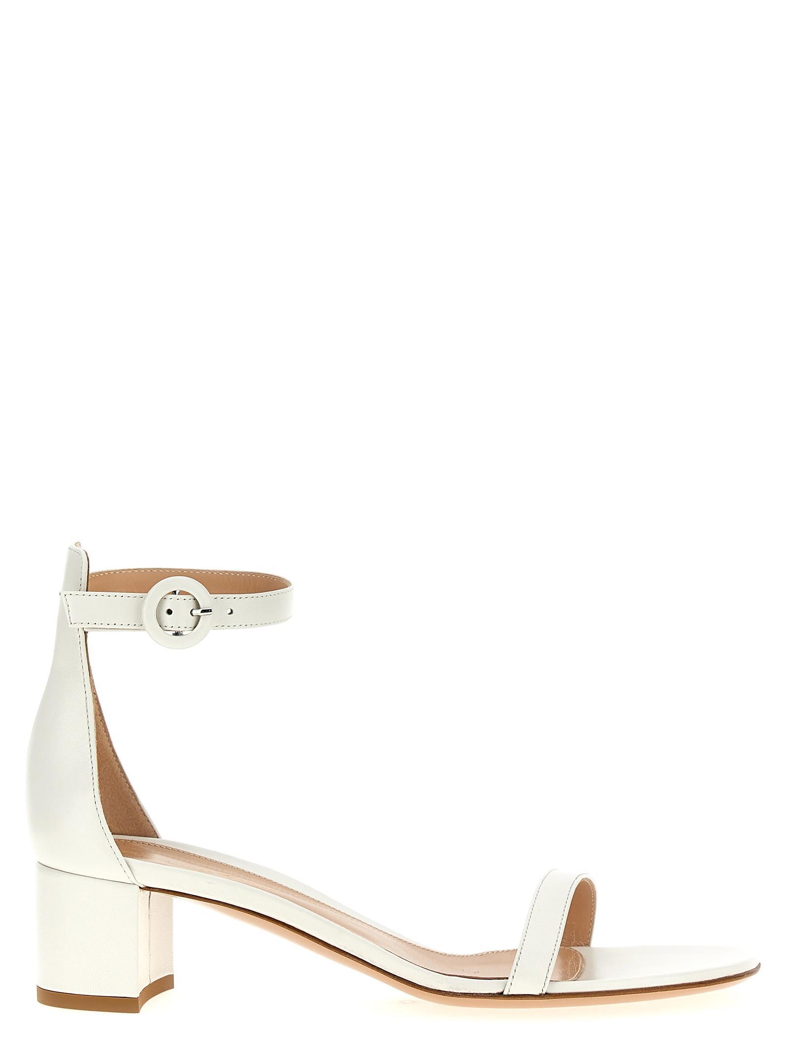 GIANVITO ROSSI Gaeta 45 In White Leather Product Image