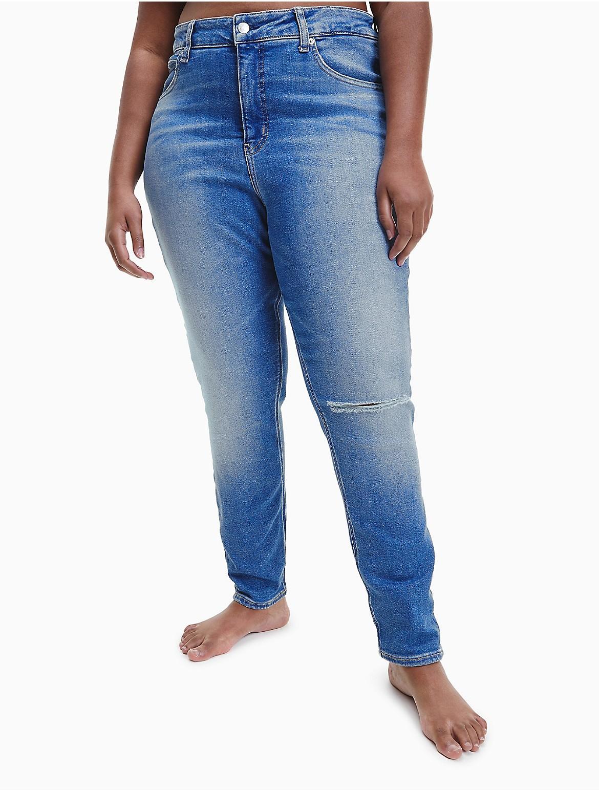 Calvin Klein Womens Plus Size High Rise Skinny Ankle Jeans - Blue - 34 Product Image