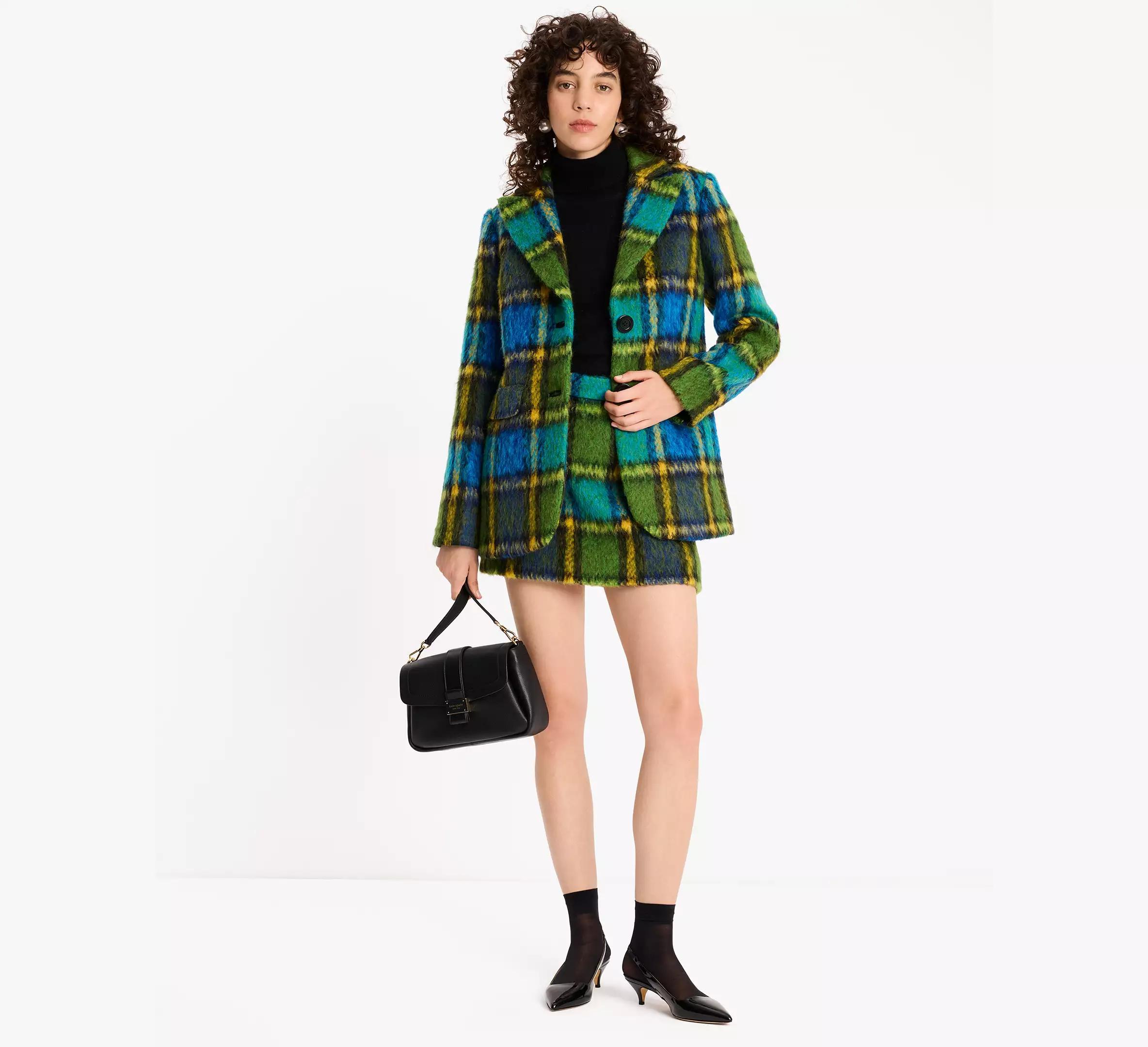 Grand Plaid Wool Jacket Product Image