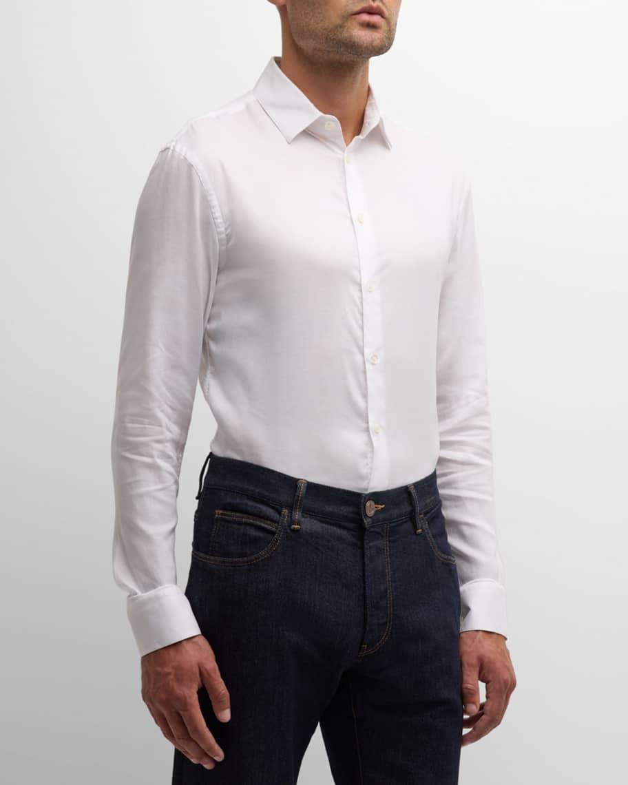 Mens Solid Tencel Sport Shirt Product Image