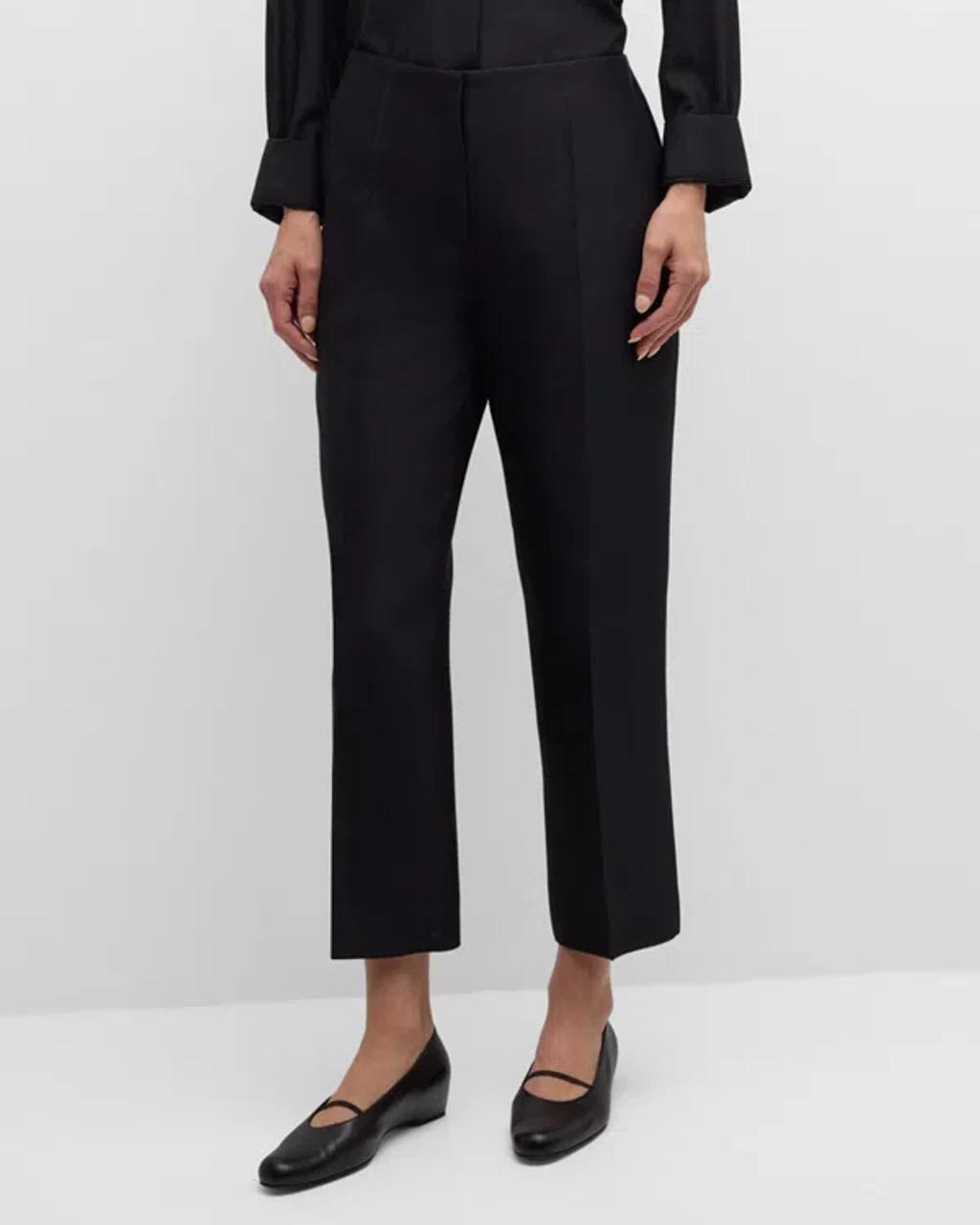 Etoile Cropped Wool Pants In Black Product Image