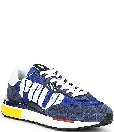 Polo Ralph Lauren Mens Train 89 Logo Lace-Up Sneakers - Classic Azur/Newport Navy Product Image