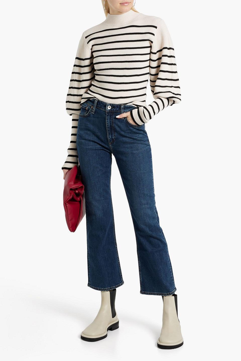 Casey High-rise Kick-flare Jeans In Blue Product Image