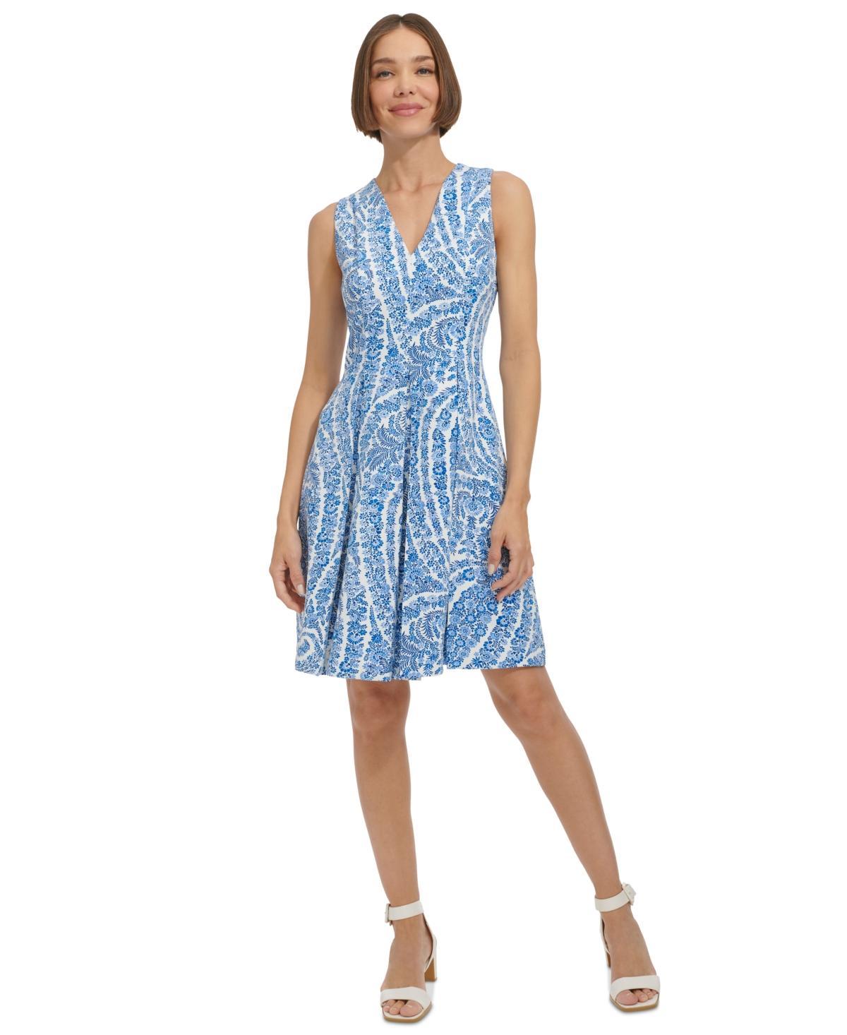 Women's Printed Fit & Flare Dress Product Image