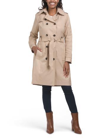 Cotton Blend Trench Coat for Women Product Image