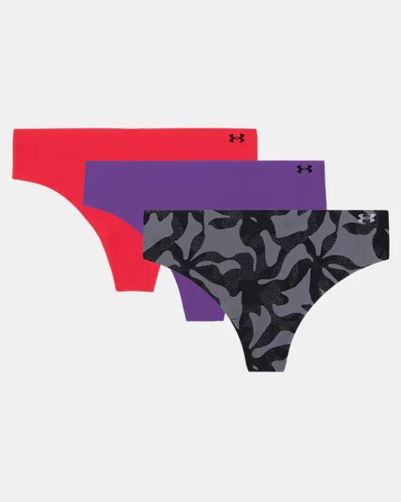 Women's UA Pure Stretch 3-Pack Printed No Show Thong Product Image