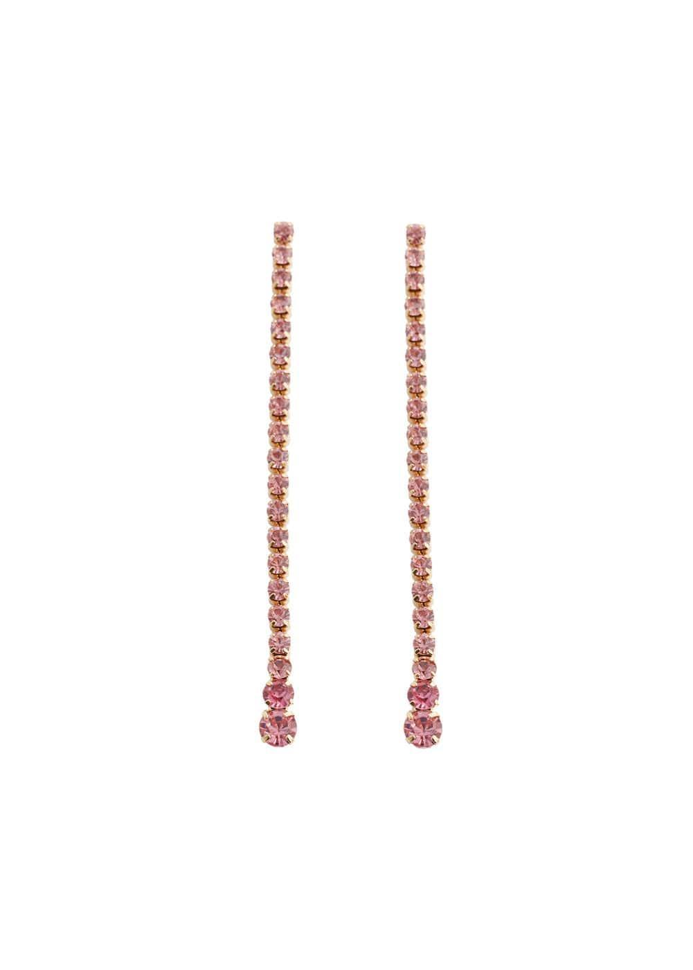 MANGO - Long crystal earrings - One size - Women Product Image