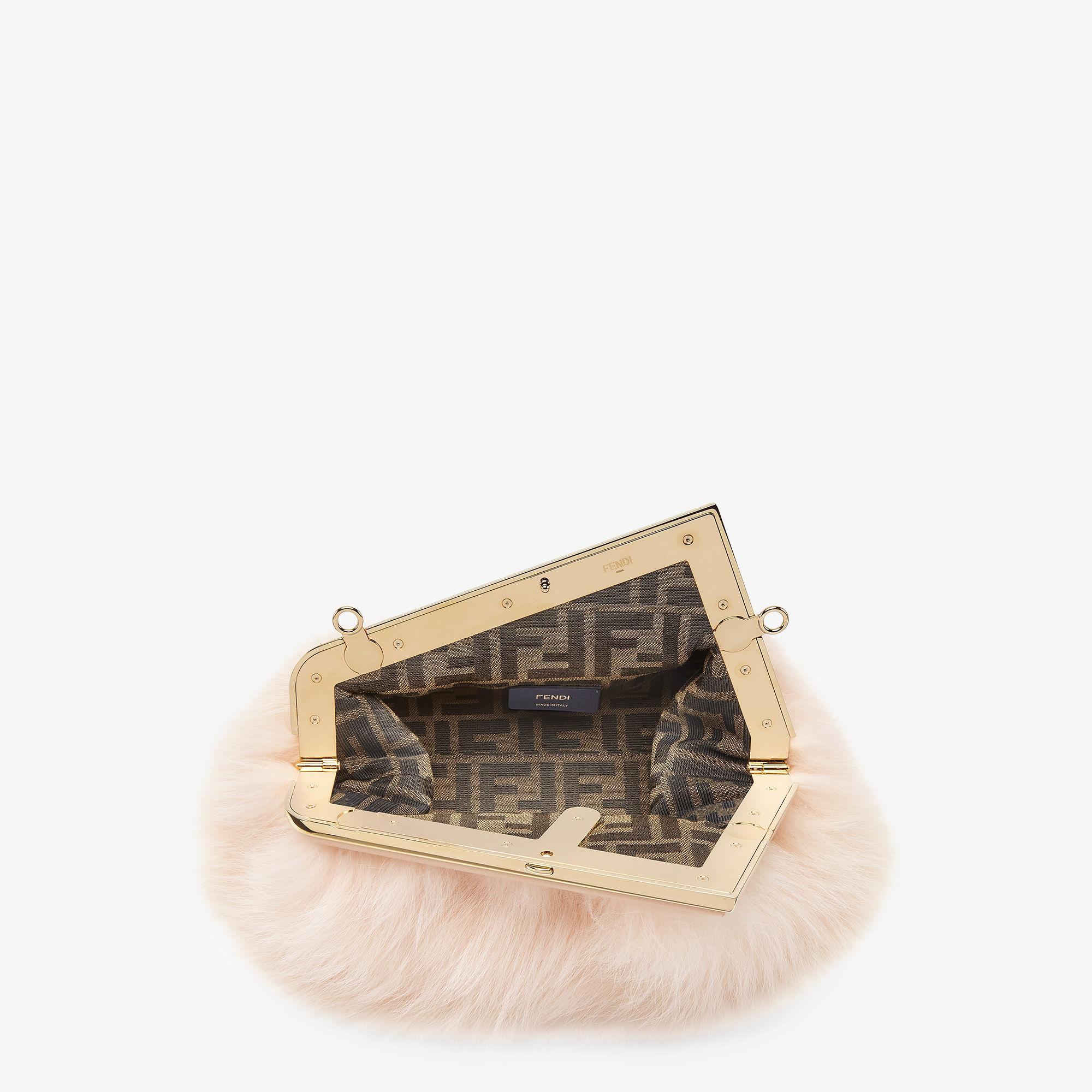 Fendi First SmallPale pink fox fur bag Product Image