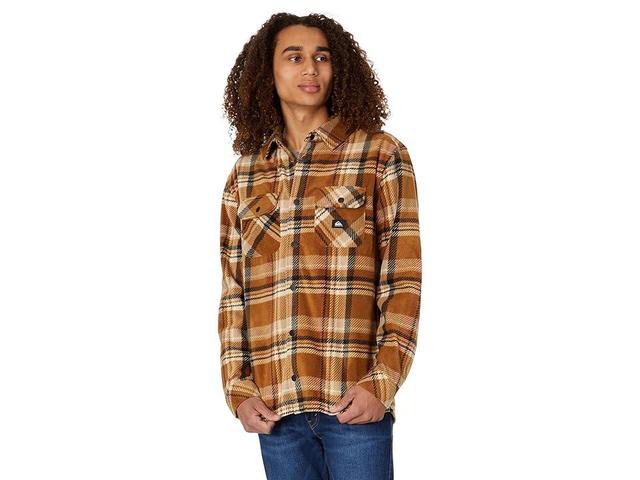 Quiksilver Surf Days Long Sleeve Fleece Shirt (Bone Surf Days) Men's Clothing Product Image