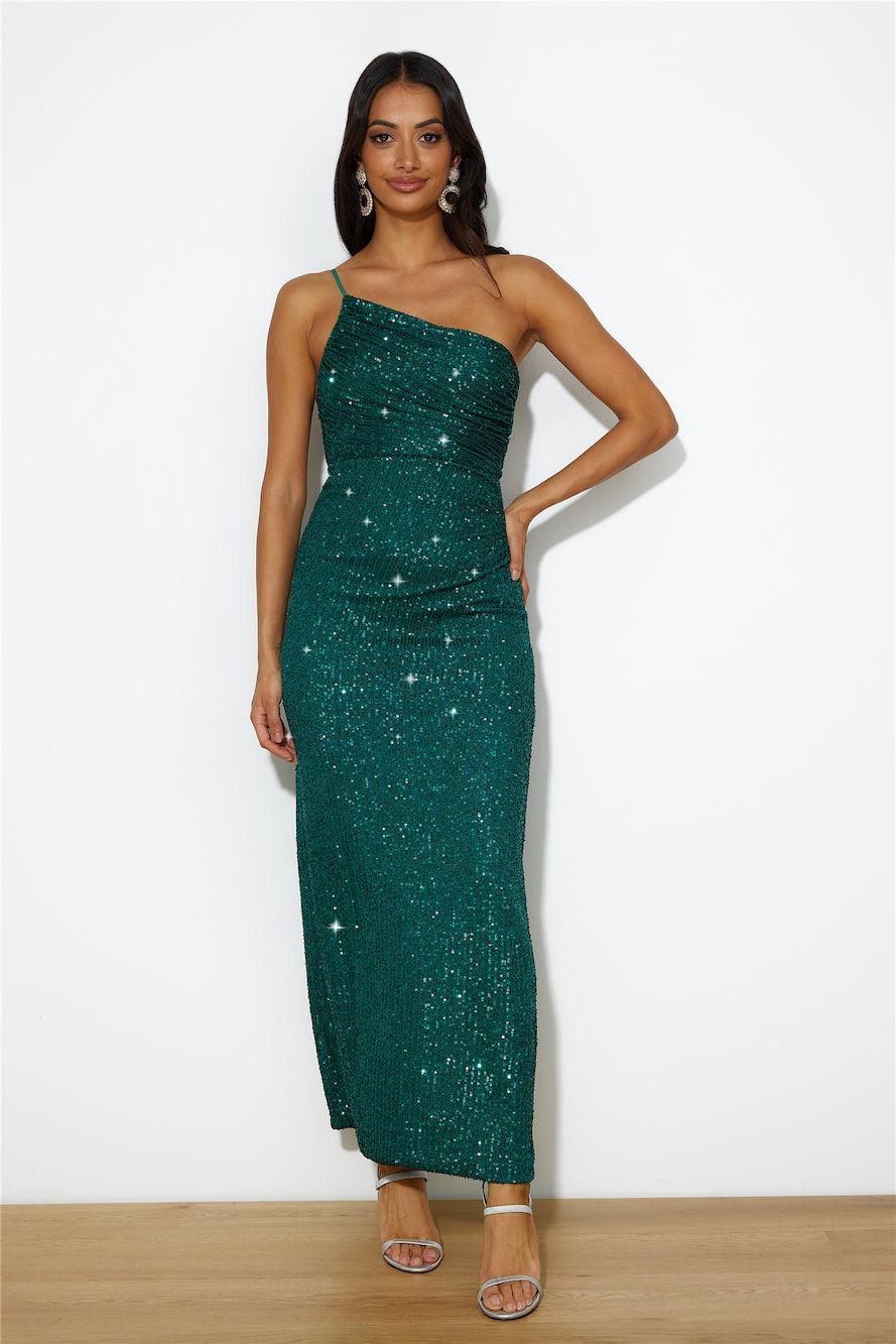 Super Stars Maxi Dress Emerald Green Product Image