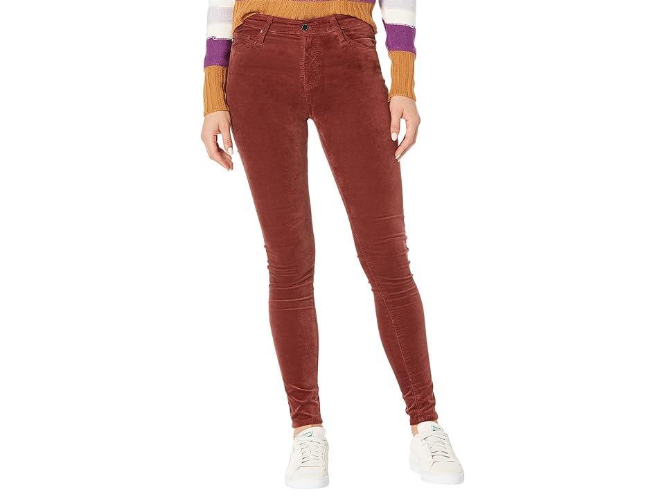 AG Jeans Farrah High-Rise Skinny (Dark Sangria) Women's Casual Pants Product Image