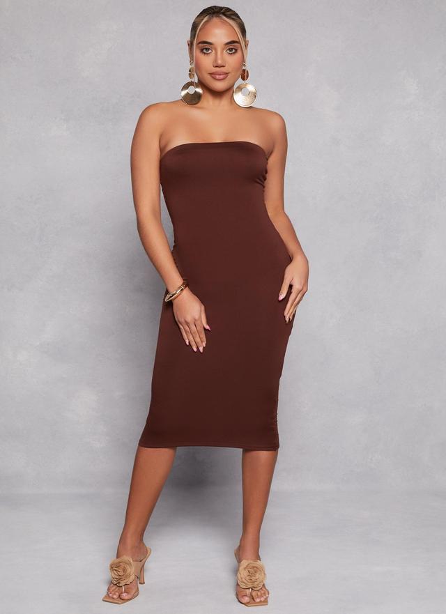 Womens Solid Midi Tube Dress Product Image