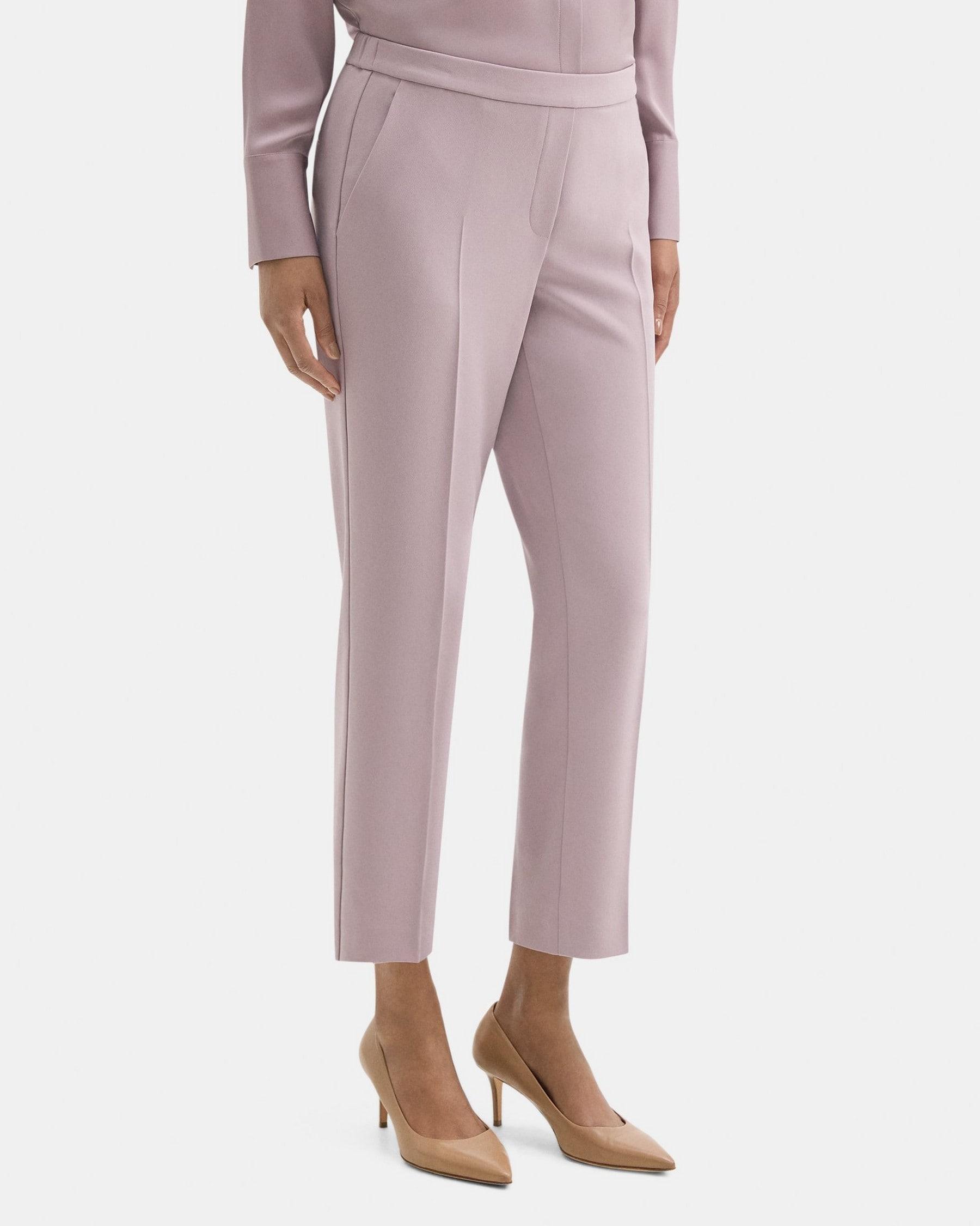 Cropped Slim Pull-On Pant in Crepe Product Image