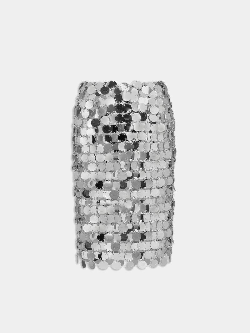 THE SILVER SPARKLE DISCS MIDI SKIRT Product Image