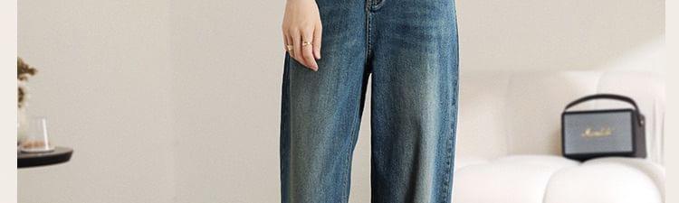 Maternity Washed Straight Leg Jeans Product Image