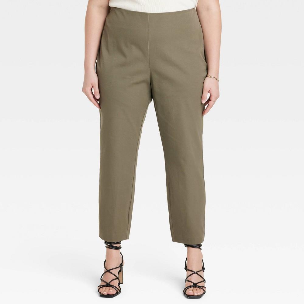 Womens Bi-Stretch Skinny Pants - A New Day Olive 20 Product Image