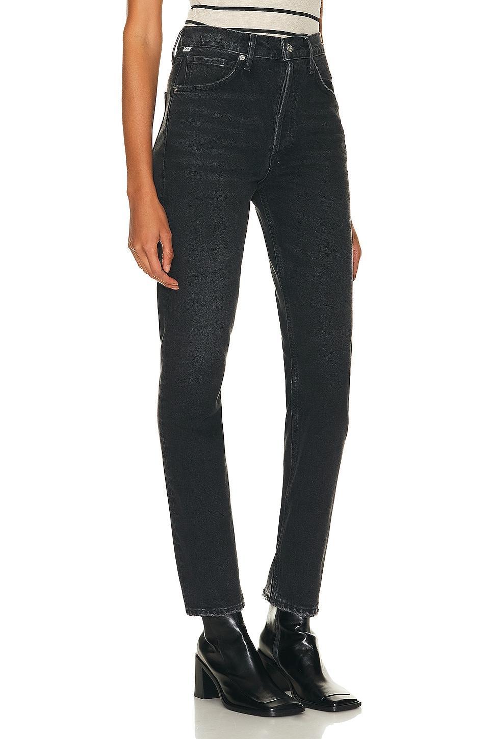 Citizens of Humanity Jolene High Rise Vintage Slim in Stormy - Black. Size 27 (also in 24, 25, 26). Product Image