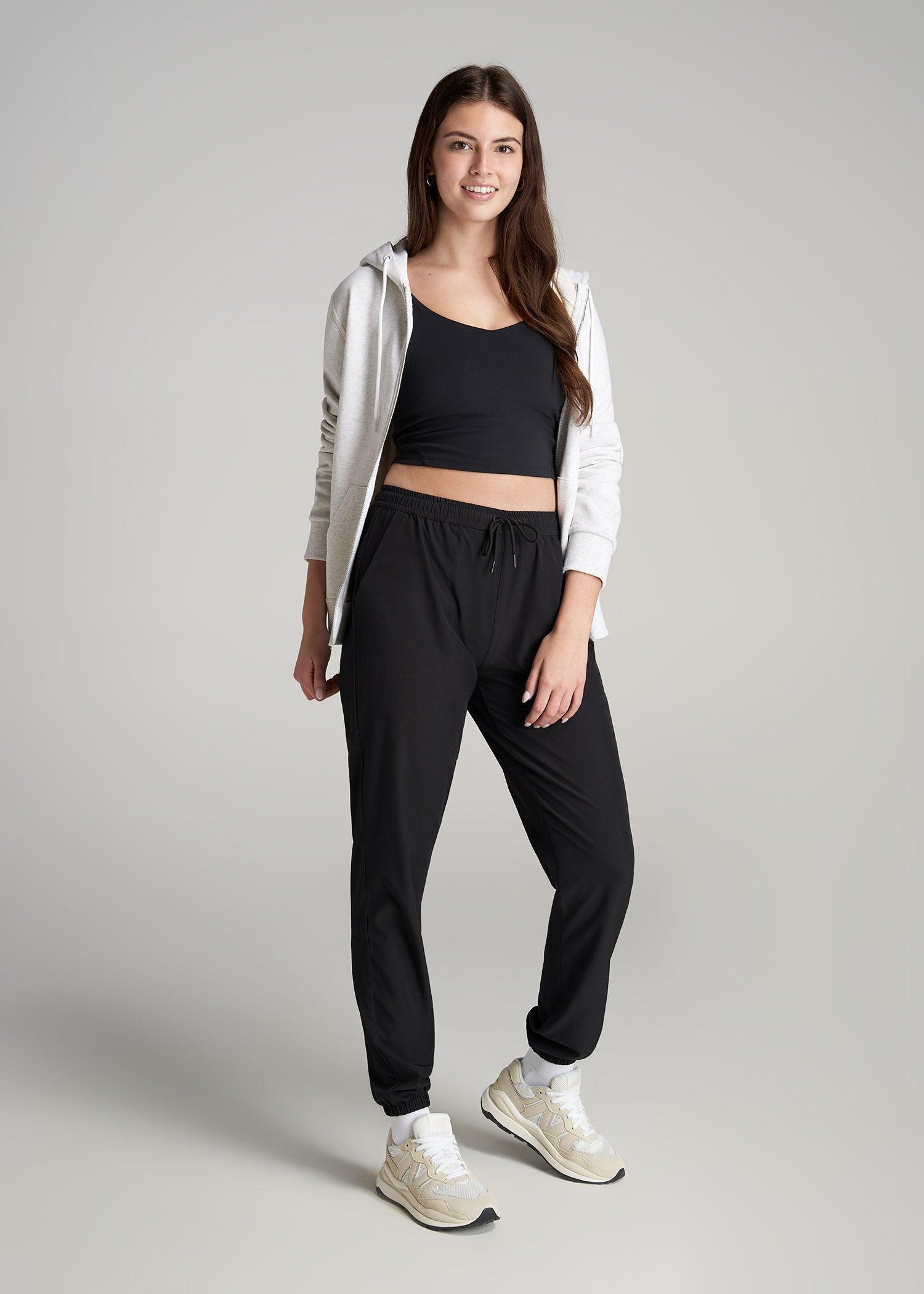 Hybrid Joggers for Tall Women in Black Female Product Image