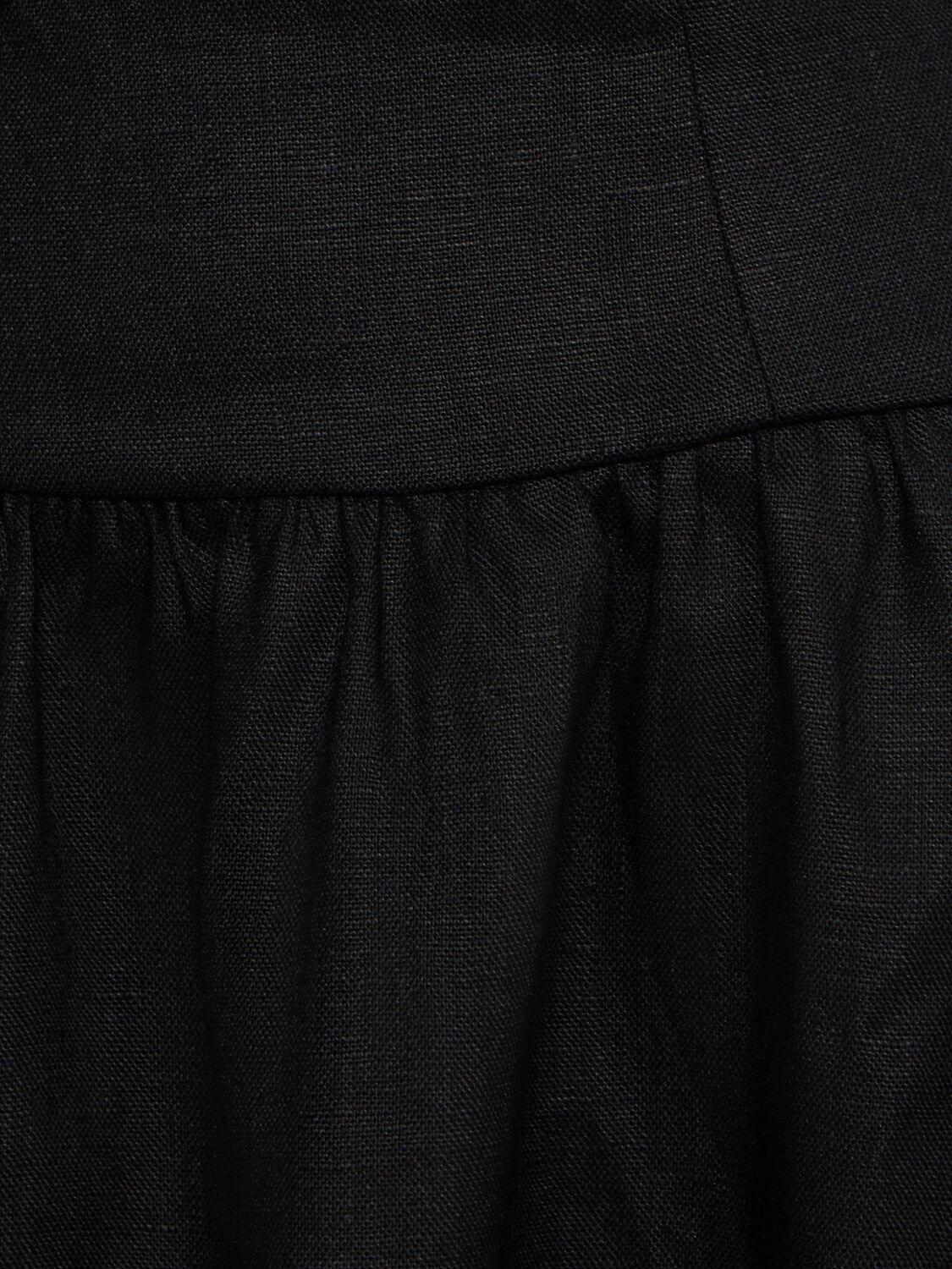 Sora Linen Dress In Black Product Image