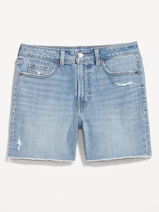 High-Waisted OG Jean Cut-Off Shorts -- 5-inch inseam Product Image