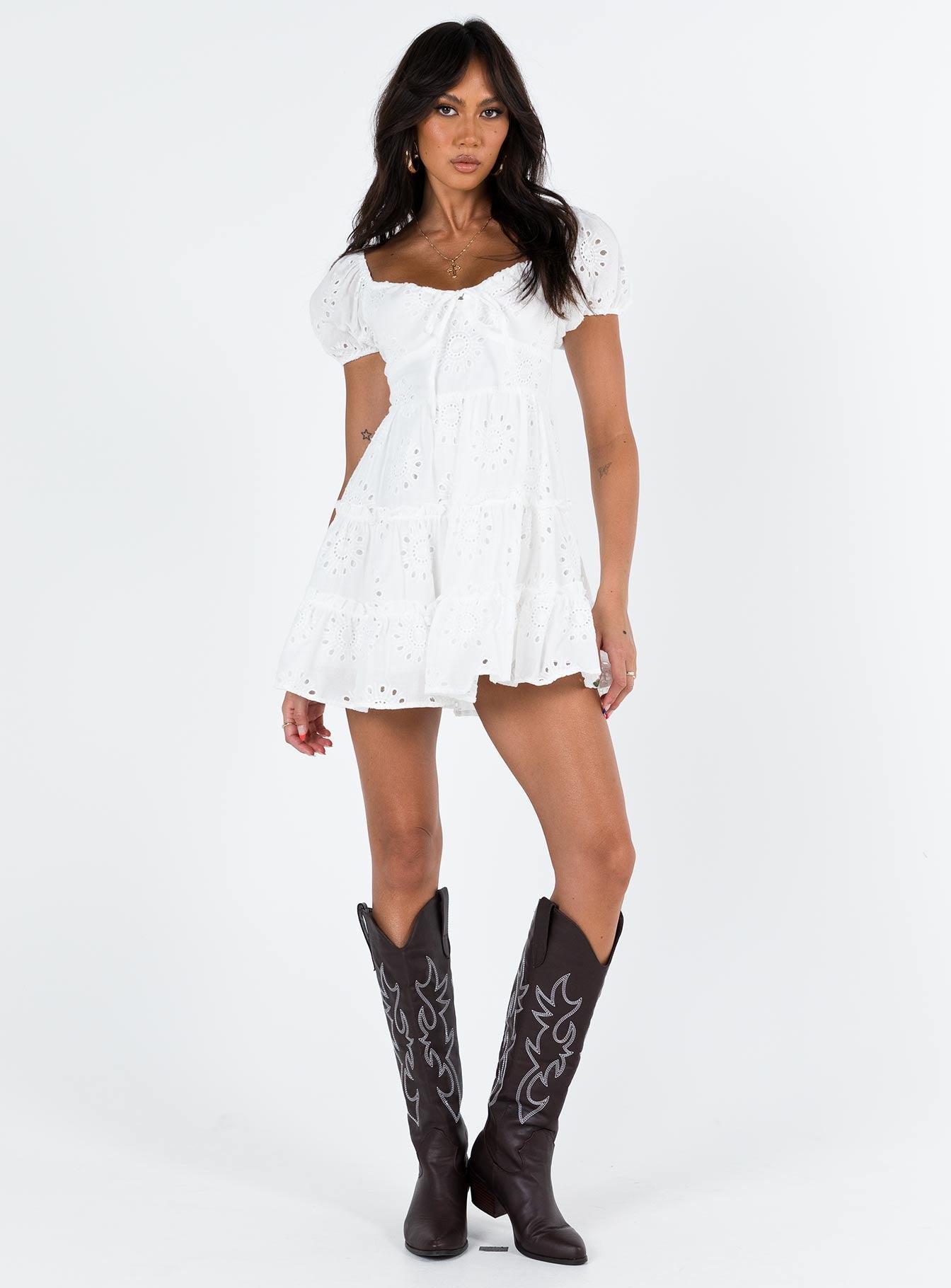 Lavine Mini Dress White Product Image